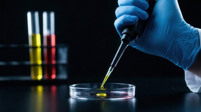 A scientist using scientific techniques to uncover clues from chemical samples in a crime lab.