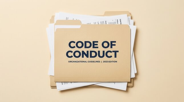 Professional compliance policy and organizational management code of conduct file.