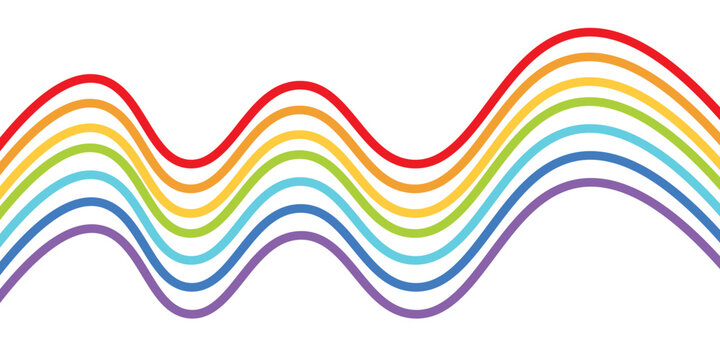 Striped colorful frame in seven rainbow. Striped colorful rainbow border frame background design. Colorful paint splatter background