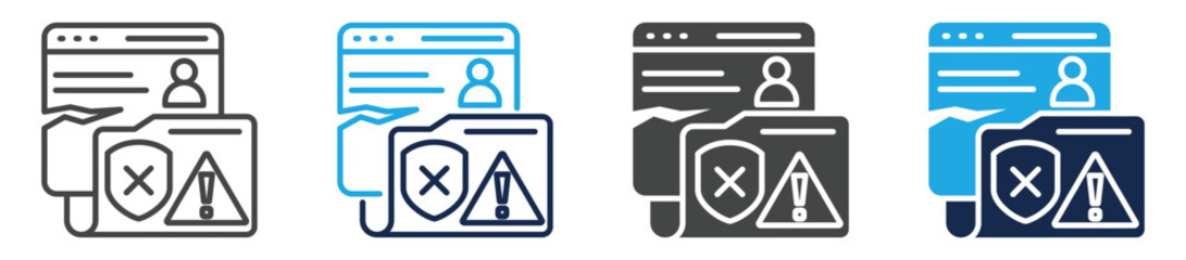 data breach icon set multi concept © jumiatiniqi