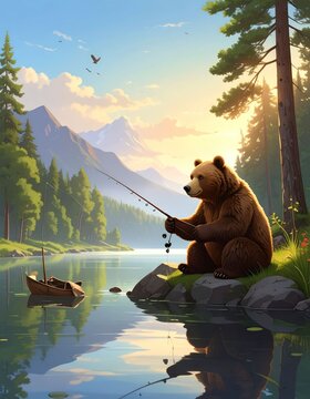 Bear fishing