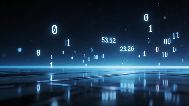 Digital data stream with binary numbers