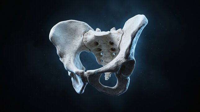 Human pelvis hip bone skeleton anatomy model isolated