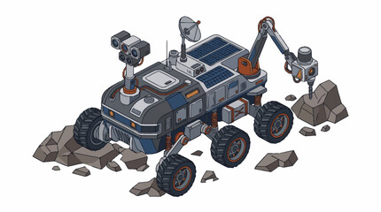 Robotic Mars Rover Vehicle Exploration Machine. © karina
