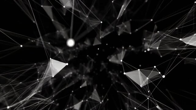 Spinning galaxy of glowing cosmic dust particles in dark space
