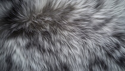 Fototapeta premium Close-up of soft grey and white faux fur texture, abstract background for design.