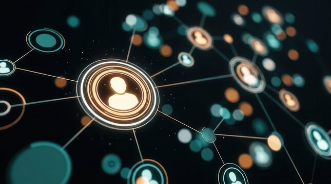 An abstract network representing organizational decision-making and stakeholder value creation.