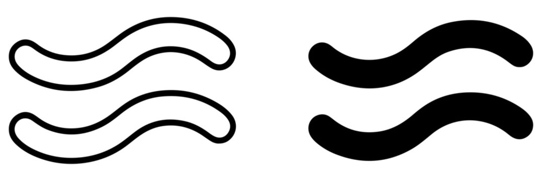 approximately equal icon outline filled set