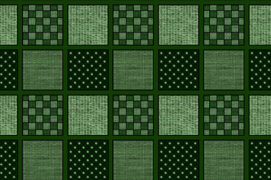 seamless pattern with green squares