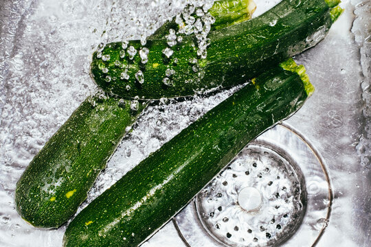 Zucchini Splash in Sink