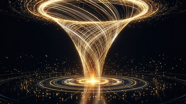 Digital data streams converging into a central hub for unified analytics and transformation.