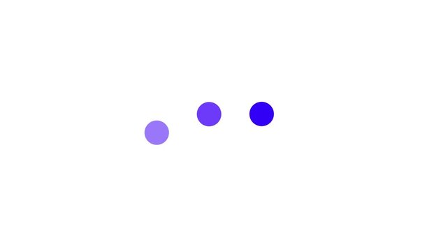 Circles spheres animation files triple purple dot points. Minimalist circles spheres animation aligns simple white backdrops. Clean circles spheres animation frames layout borders.