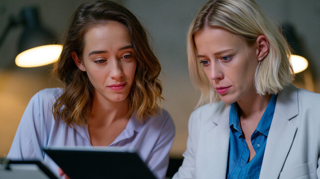 Behavioral psychologist in minimalist studio observing volunteer completing cognitive bias task on tablet, clipboard notes nearby, focused concentration visible, soft overhead lighting emphasizing c