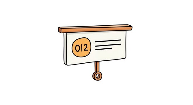 Handwritten presentation board with numbers and text
