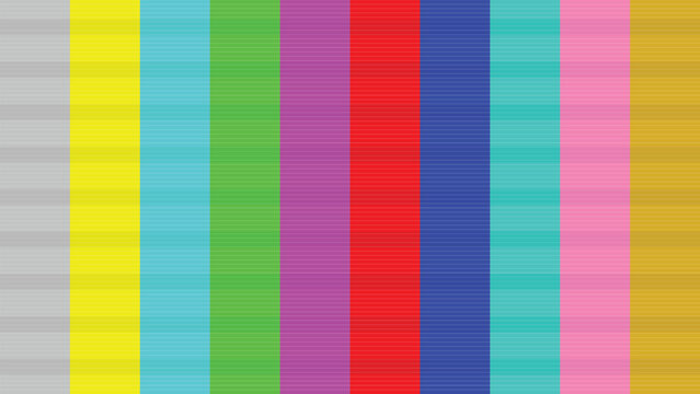 Vertical colorful stripes broadcast television test card background