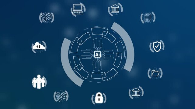 Image photo animation networks artificial intelligence models. Connected image photo animation tracks database data symbols. Tech image photo animation maps system analysis.