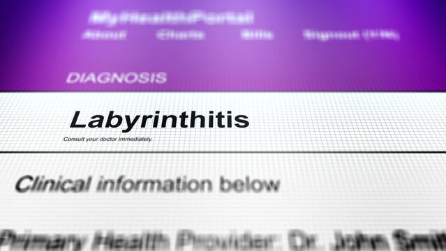 Generic Health Portal with Ear Health Diagnosis - Labyrinthitis