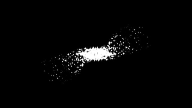 Twinkle sparkle stars animation elegant, Christmas style on .twinkling white glowing star with sparkling glitter animation,sparkle effect overlay black screen background in vibrant 4K