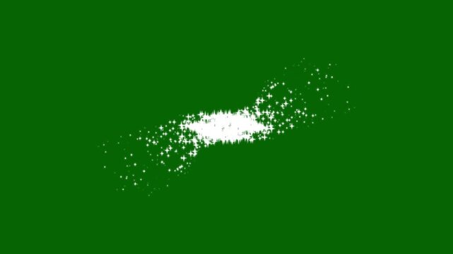 Twinkle sparkle stars animation elegant, Christmas style on.twinkling white glowing star with sparkling glitter animation,sparkle effect overlay green screen background in vibrant 4K