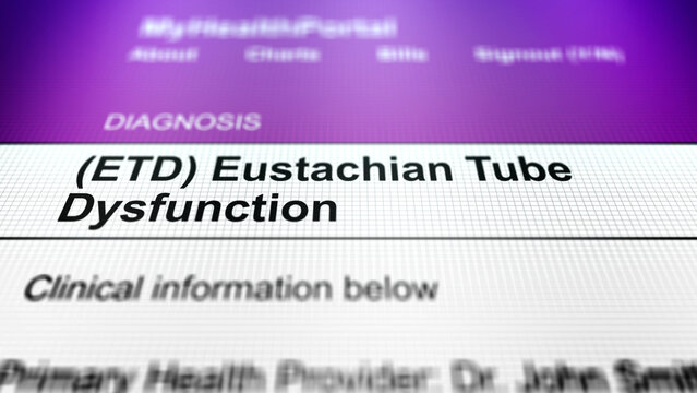 Generic Health Portal with Ear Health Diagnosis - (ETD) Eustachian Tube Dysfunction
