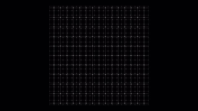 Abstract Digital Grid Pattern Pulsing with Light.