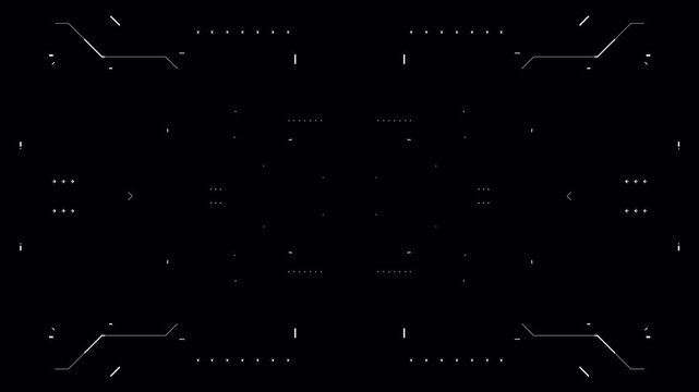 Futuristic digital heads up display interface with data visualization.