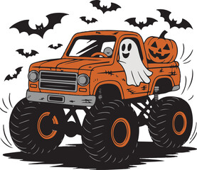 Halloween Monster Truck svg © Hillary