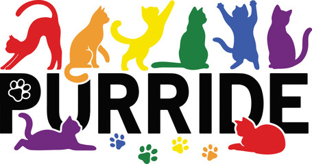 Naklejka premium Colorful LGBT Purride svg