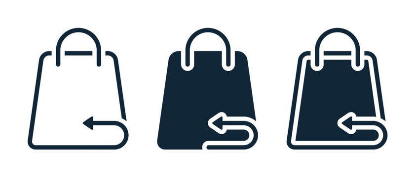 Product Return Icon. Shopping Refund Symbol. Vector Illustration