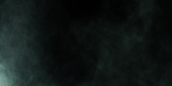 Smoke. Cloud of cold fog in blue light spot on black background. Abstract white smoke in slow motion. Light, white, fog, cloud, abstract, smoke, black, background, 4k, ice smoke cloud. Floating fog.	