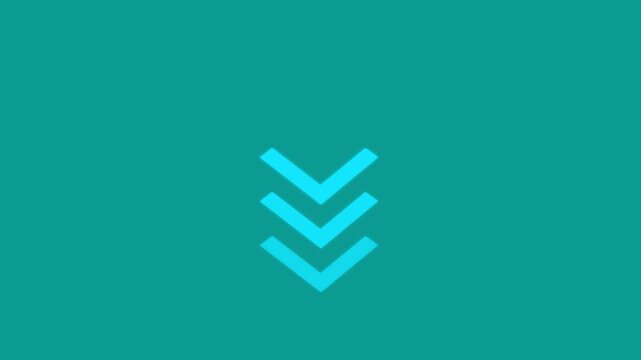 Minimalist animated downward arrow loop for user interface and web navigation animation motion,4k video.