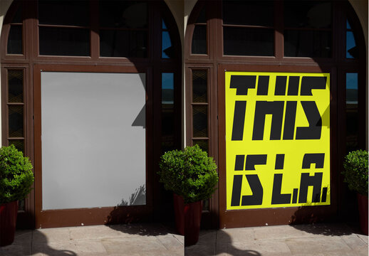 Door vinyl Mockup in L.A.