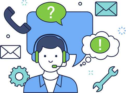 Customer support agent provides assistance via phone and email
