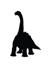 Triceratops dinosaur silhouette, Tyrannosaurus silhouette, T-Rex dinosaur vector illustration, dinosaurs and T-Rex reptiles vector © VectorEliteX