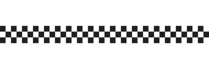 Obraz premium Black and white checkered rectangular frame. Square racing checkerboard pattern. Chessboard geometric pattern. Rally checkerboard pattern.