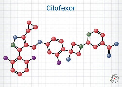 Cilofexor molecule. Nonsteroidal farnesoid X receptor FXR agonist for non-alcoholic fatty liver disease NAFLD, non-alcoholic steatohepatitis NASH, primary sclerosing cholangitis research