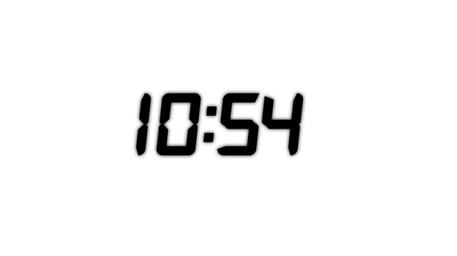 Countdown timer from 11 minute to 10 minute suitable for presentations, educational.Technology stopwatch Digital Countdown animation.