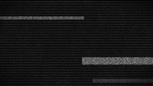 Animated TV turn on and off. Retro Bad signal television switch on and off concept animation with noised, glitch and flickering screen.	