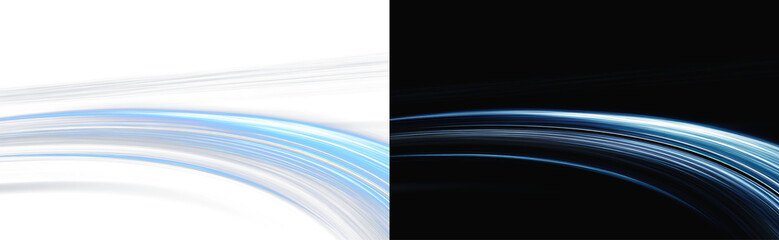 Deep space horizon line overlay, minimal anamorphic neon streak template, saturn ring graphic asset, futuristic orbital line pattern banner on light and dark background © Aura Canvas