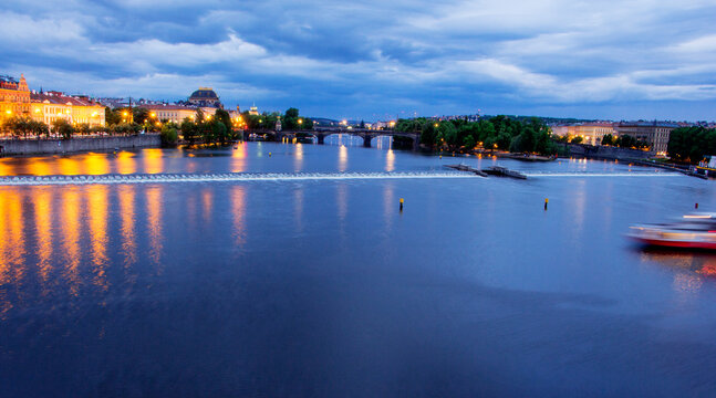 The Vitava River at Prague, Czech Republic