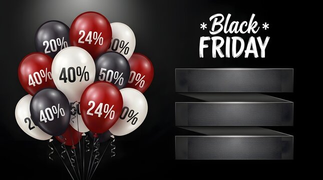 Black friday sale discounts advertisement