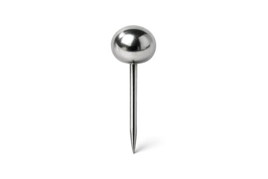 A small metal pin with a rounded ball on top