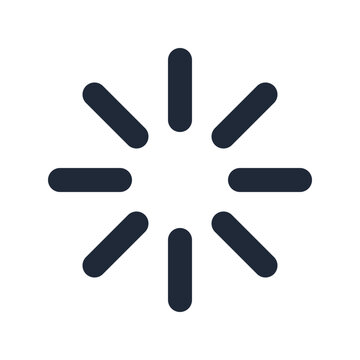Loading spinner line icon, ui control outline symbol