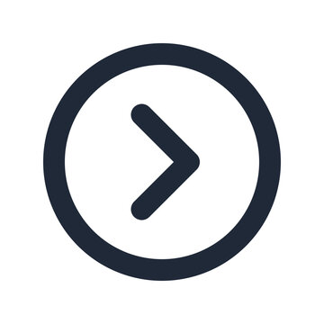 Forward button line icon, ui control outline symbol