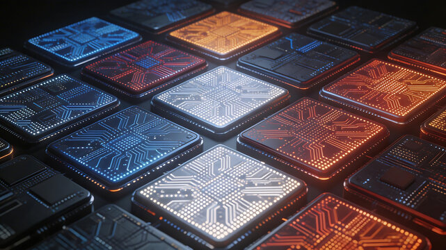 Array of illuminated circuit boards