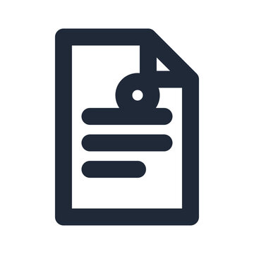Whitepaper line icon, cryptocurrency outline symbol