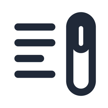 Scroll bar line icon, ui control outline symbol