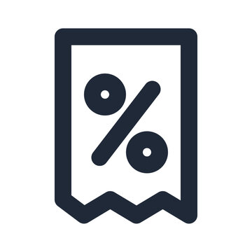 Tax payment line icon, payment outline symbol