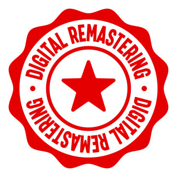 digital remastering seal badge. digital remastering label sticker. Vector sign
