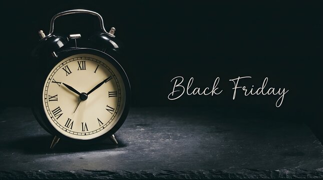 Black friday shopping event alarm clock